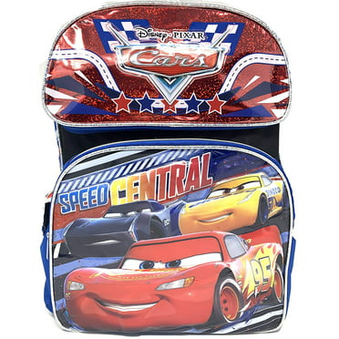 Official Disney Pixar Cars 3 Embroiderd Plush Front Backpack Holidays School 